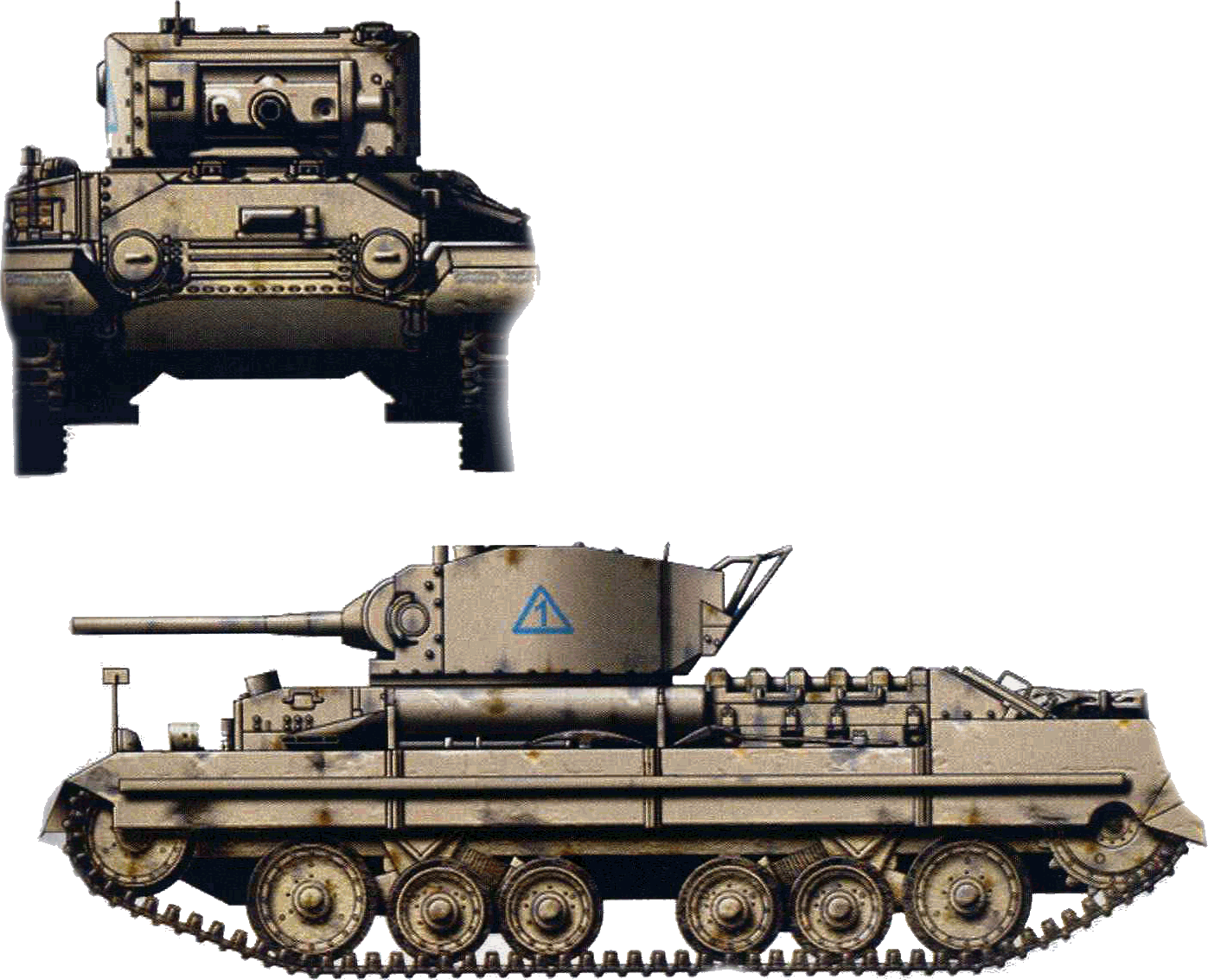 British Valentine tank inLibya camouflage