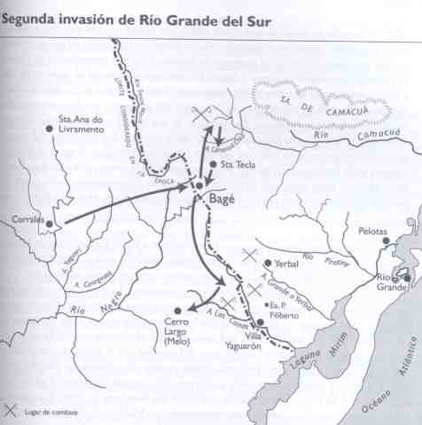 The revolt of Rio Grande del Sur 1827