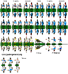 Spanish colonial troops of the Wars of Independence circa 1810 - courtesy of the JUNIOR GENERALS site