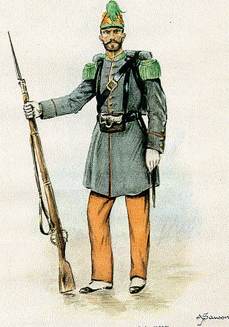 Florida battalion 1866 in alternative full dress uniform