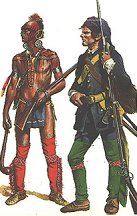 French American troops and their Indian allies