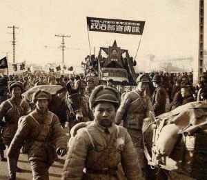 Communist troops enter Peking 1949