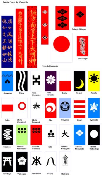Banners of the Takeda samurai clan