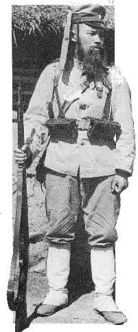 Japanese infantry in khaki summer uniform 1904-5
