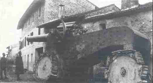 heavy gun, possibly of French make