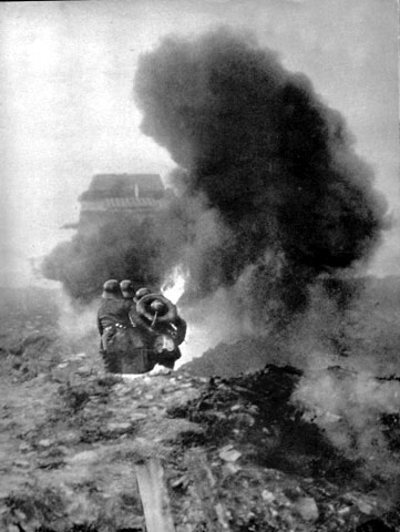 flamethrower attack - perhaps at Verdun