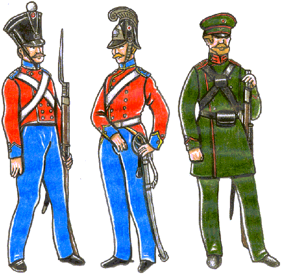 infantry dragoon and Jaeger of 1848
