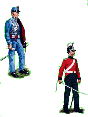 Danish hussar and dragoon 1864