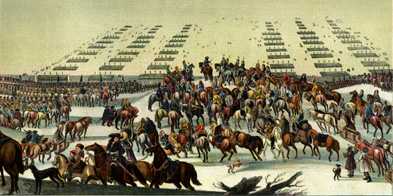 Swedes cross the ice from Langeland to Lolland 1658