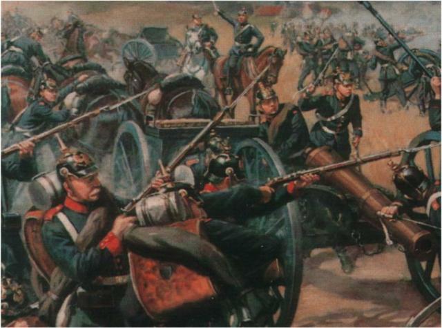 Prussians fight Hanoverians at Langensalza 1866