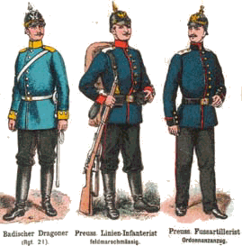 Prussian and Baden troops of the late C19