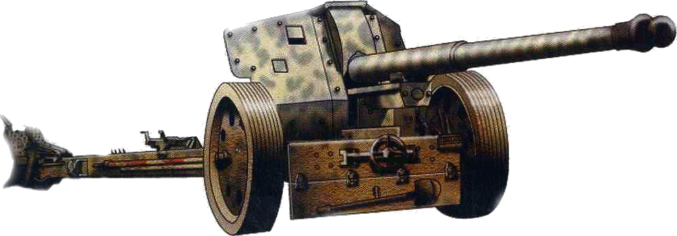 The Pak 43 late war German AT gun - of 88mm calibre