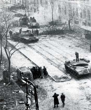 Russian tanks in Budapest 1956