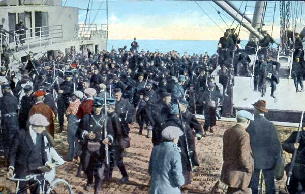 Belgians at Zeebrugge harbour WW1