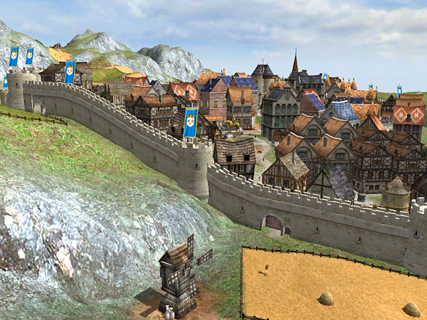 walled town - from the game MEDIAEVAL TOTAL WAR