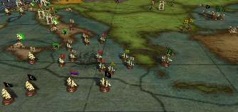 Fleets dispute the Ionian Sea - from the pc game IMPERIAL GLORY