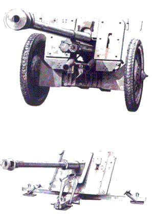 Soviet 76mm gun & German antitank weapon