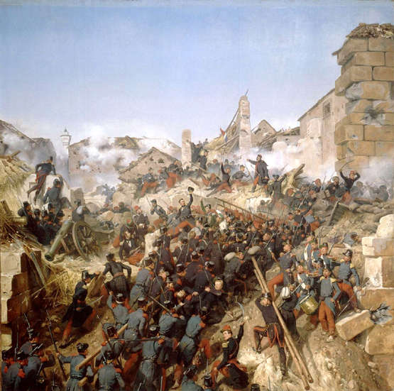 French troops storm Constantine in Algeria 1830s