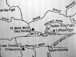 fights along the Walla Walla river in Oregon