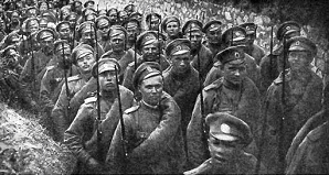 Russian infantry on the march