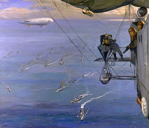 balloon observation over the north sea 1918