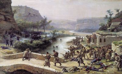 Skirmish on the bridge at Ivanovo