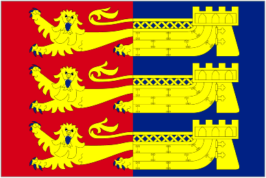 mediaeval naval pennant of the Cinque Ports on Englands south coast