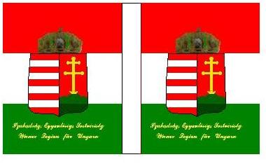 Flag of the Hungarian Rising in 1848, put down with Russian help by the Hapsburgs