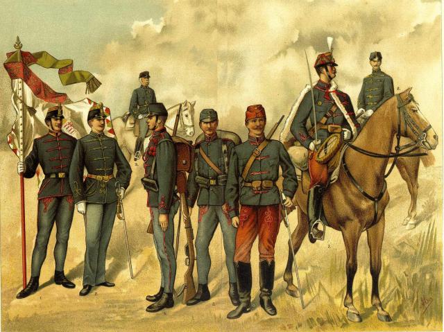 Hungarian troops of the late C19 - possibly 1889