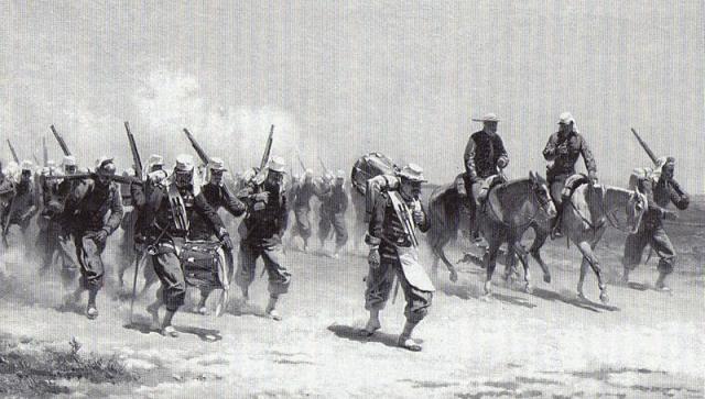 the Belgian Legion at Tacambaro in Mexico 1865